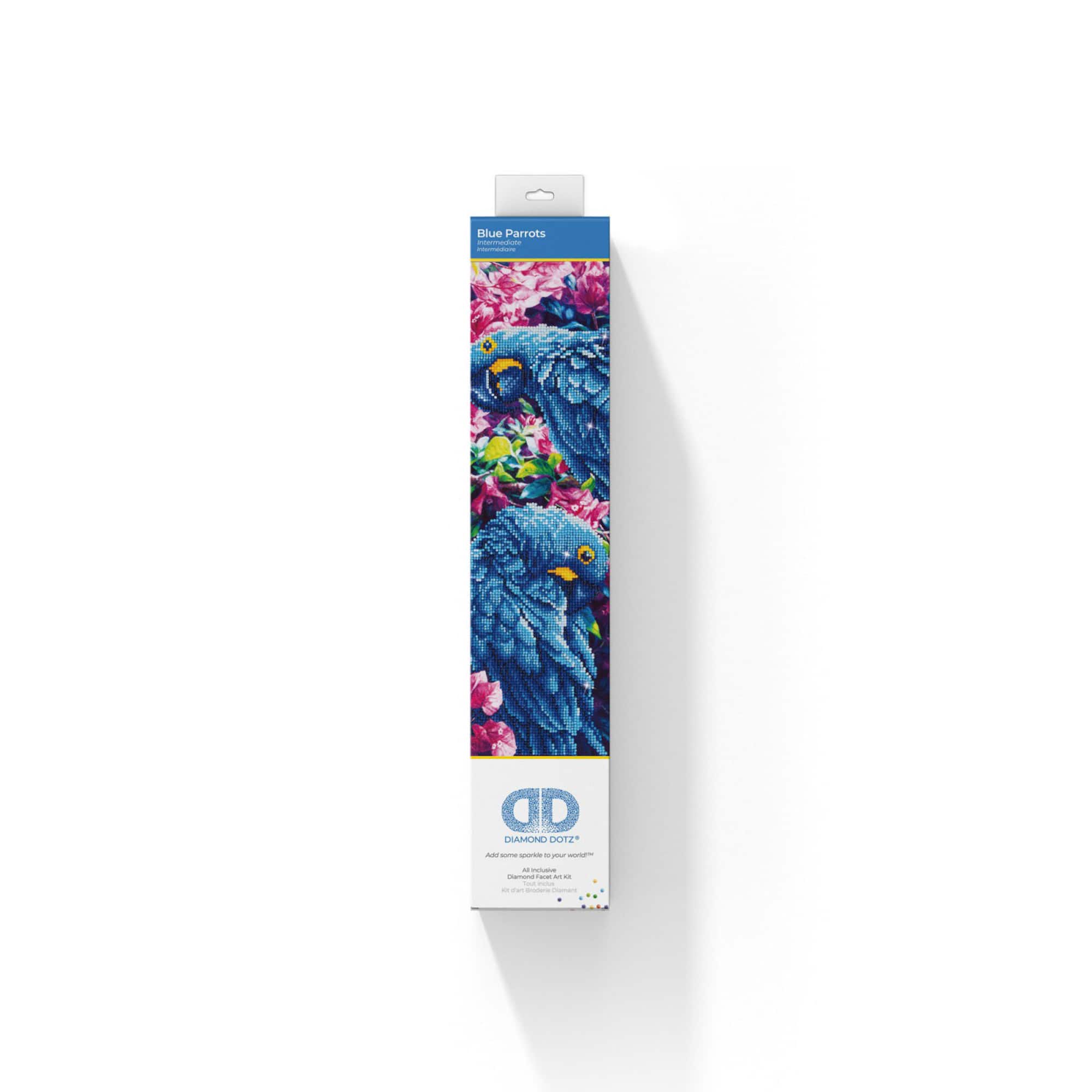 Diamond Dotz® Intermediate Blue Parrots Diamond Painting Kit